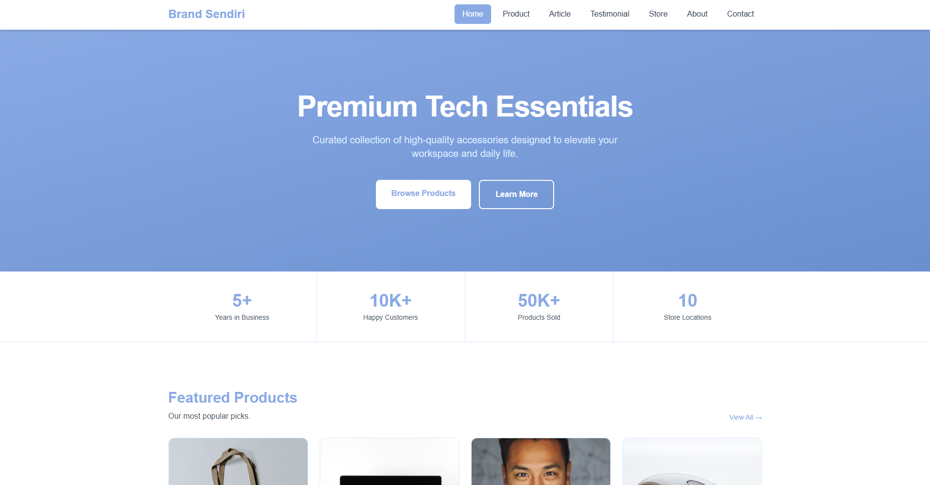 Company Profile CMS - Project Preview
